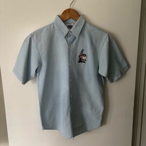 Vintage 1995 classic looney tunes size M‎ cotton preppy bugs and tas button up